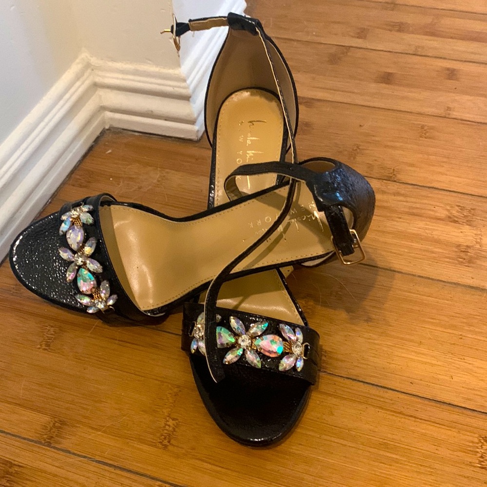 Nicole Miller Rhinestone Sandals - never worn NWOT